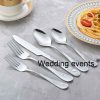 Silver cutlery set stainless steel frame