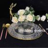Wedding charger plates clear glass
