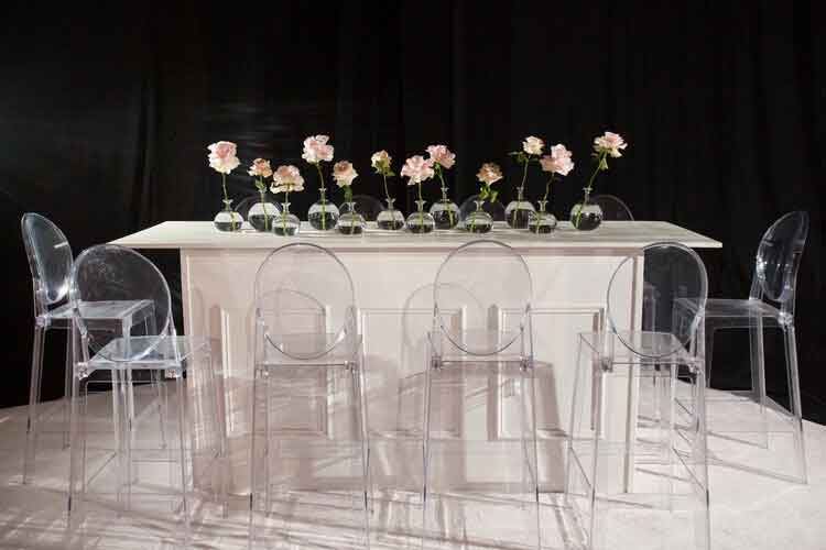 Arrange tables for wedding