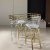 Bar Height Tables with Clear Acrylic Legs