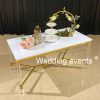 Coffee table with acrylic legs for wedding decoration