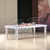 Hotel Event Table All White with 7 Ball Legs