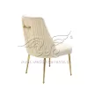 Tufted Chair Dining White Velvet Seat