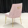 Weddings Chairs Pink Velvet Seat with Handle Back