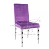 Fabric Dining Room Chair Purple Velvet Seat