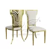 Stainless Steel Wedding Chair Stackable PU Leather Seat