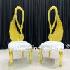 High back wedding chair golden Swan shape design