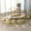 Antique dining table oval shape for wedding