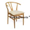 Wishbone dining chair with different cushion