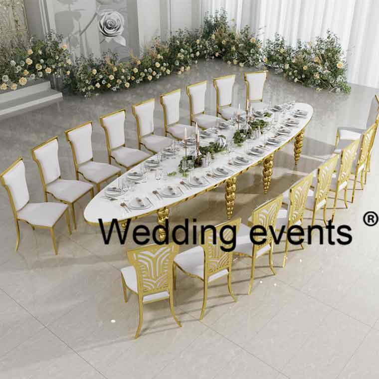 Wedding oval table