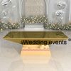 Kings table wedding golden stainless steel