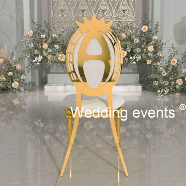 Stainless steel wedding dining chair