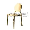 Gold event chair stainless steel round back