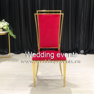Red Velvet Wedding Chair
