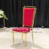 Red Velvet Wedding Chair Stackable Seat