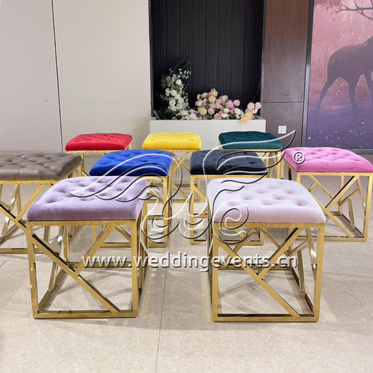 Velvet Ottoman
