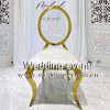 Acrylic Back Wedding Chair With Curved Legs