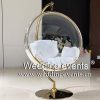 Hanging Bubble Chair With Stand Gold Frame