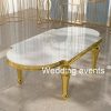 Mdf top event table oval design for wedding