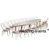 Luxury oval dining tables rose gold stainless steel