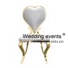 Heart shape wedding chair with curved legs