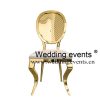 Gold metal circle wedding chair mesh hole design