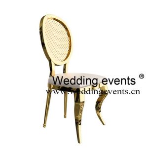 Gold metal circle wedding chair