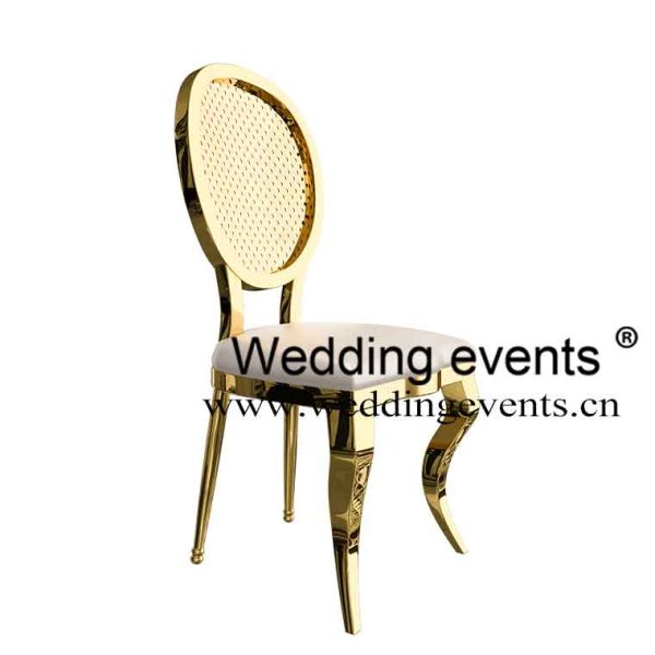 Gold metal circle wedding chair