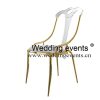 Acrylic back chair gold stainless steel frame