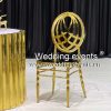 Party Chair Rentals Cross-Back Gold Metal Frame
