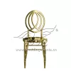 Chair Dinner Cross Back Gold Steel Frame