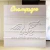 Champagne Wall White Backdrop with LED Lights