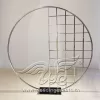 Wedding Backdrop Stand Rental Silver Half Mesh Style