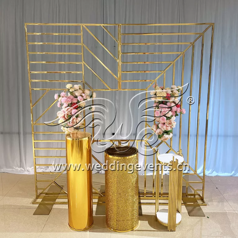 Wedding Backdrop Stand Gold