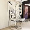 Wedding backdrop with stand silver butterfly pattern