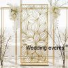 Wedding decoration backdrop elegant flower pattern