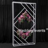 Backdrops for weddings for rent white metal stand