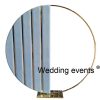Blue velvet semi-backdrop for wedding stage