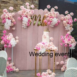 Pink wedding backdrop