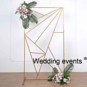 Metal geometric backdrop