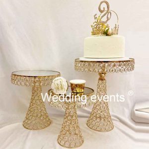 Gold cake stand