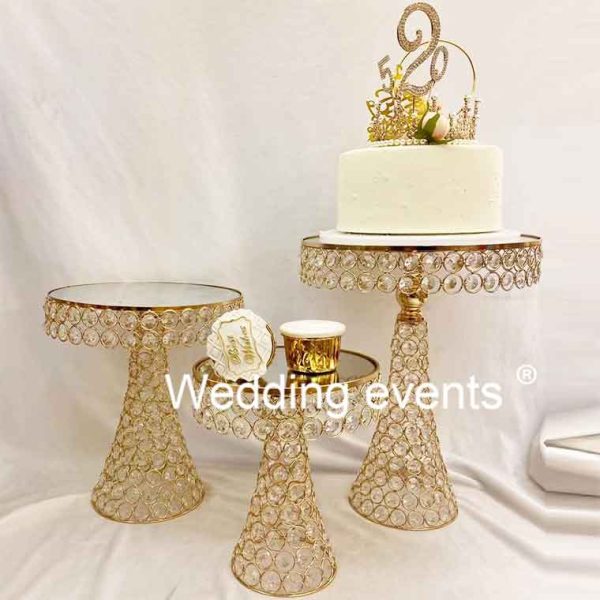 Gold cake stand