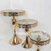 Gold cake stands party fruit tray European style