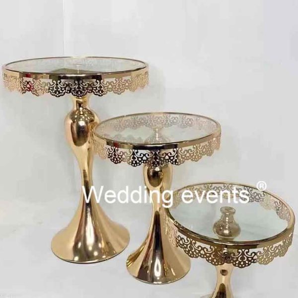 Gold cake stands