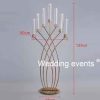 Gold candlesticks seven holders for wedding