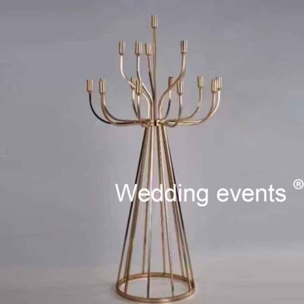 Gold candlestick holder
