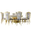 Commercial restaurant tables with crystal decor