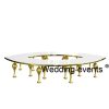 Metal half moon table four-in-one with mermaid tail legs