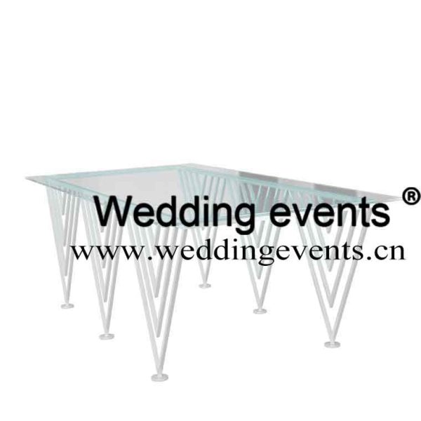 Glass top tables for weddings