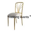 Event dining chair gold steel frame with cushion